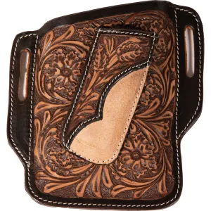 PROFESSIONAL'S CHOICE Antique Floral Cell Phone and Knife Sheath Belt Holder (3PCPKC-ANT)