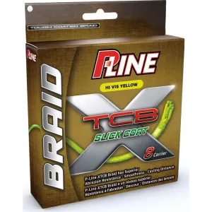 P-LINE 15 lb 8 Carrier X-Braid 300yd Hi Vis Yellow Fishing Line (PXBY8300-15)