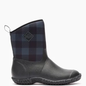 MUCK BOOT Womens Muckster II Black/Gray Plaid Mid Boots (WM2-1PLD-Black)