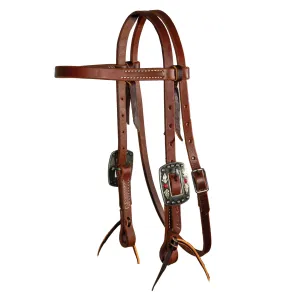PROFESSIONAL'S CHOICE Ranch 5/8in Cob Browband Headstall with Feather Buckles (RH5B-COB-F)