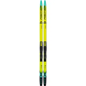 FISCHER Junior Sprint Crown Neon Yellow/Green Nordic Ski Set with Tour Step-In Jr IFP Bindings Mounted (NV63025)