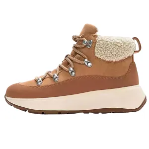 FITFLOP Women's F-Mode Teddy-Collar Warm Suede Lace-Up Booties (E4U)