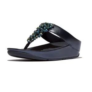 FITFLOP Women's Rumba Iridescent Beaded Toe-Post Sandals (E4X)