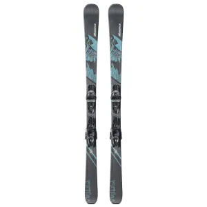 NORDICA Women's Wild Belle 78 with TP2 Compact 10 FDT Bindings Black/Aqua Alpine Skis Set (0A5442SA001)