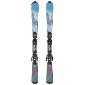 NORDICA Team G Blue/Gray/Pink All Mountain Skis w/ Bindings (0A454)