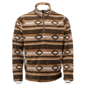 OUTBACK TRADING Men's Colt Henley Fleece Brown Pullover (42210-BRN)