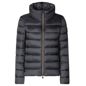 SAVE THE DUCK Women's Elsie Ebony Grey Puffer Jacket (D30520W-IRIS21-S-10023)