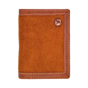 HOOEY Roughy Classic Roughout Brown Leather Trifold Wallet (RTF001-TNBR)