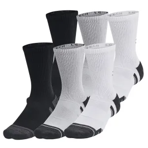 UNDER ARMOUR Unisex Performance Tech 6-Pack Mod Gray/Jet Gray Crew Socks (1386242-011)