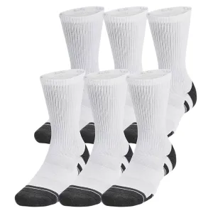 UNDER ARMOUR Unisex Performance Tech 6-Pack Mod Gray/Jet Gray Crew Socks (1386242-011)
