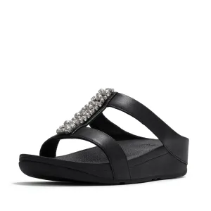 FITFLOP Women's Fino Pearls-And-Crystal H-Bar Slides (A2M)