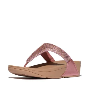 FITFLOP Women's Lulu Crystal-Mix Metallic Toe-Post Sandals (A4L)