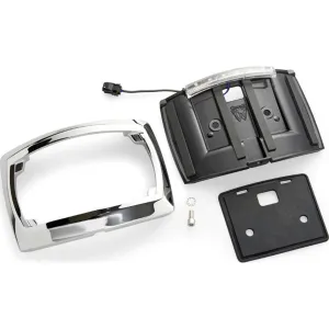 CIRO Black License Plate Frame With White Light For 23-up Touring (40520)