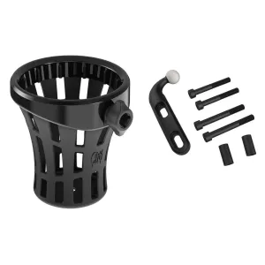 CIRO Gen 2 Goldstrike Big Ass Black Drink Holder with Perch Mount for Gold Wing and Metric Bikes (59911)