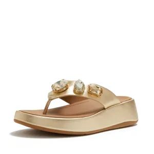 FITFLOP Women's F-Mode Ultra-Jewel Leather Toe-Post Sandals (A2C)