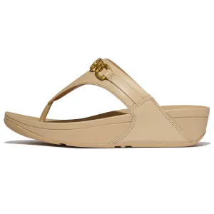 FITFLOP Women's Lulu Square-Chain Leather Toe-Post Sandals (E1I)
