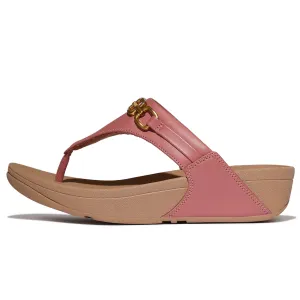 FITFLOP Women's Lulu Square-Chain Leather Toe-Post Sandals (E1I)