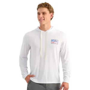 HUK Men's Drift White Performance Hoodie (H1200726-100)