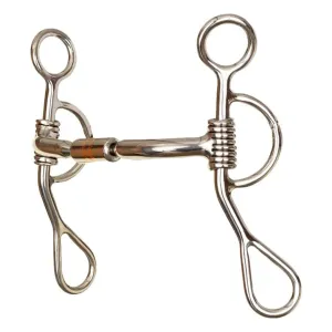 CIRCLE Y Diamond R Argentine Forward Set Bit with Copper Inlaid Roller (DR404)