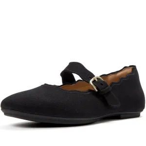 FITFLOP Women's Delicato Wave-Edge Canvas Mary Janes Ballet Flats (A0J)