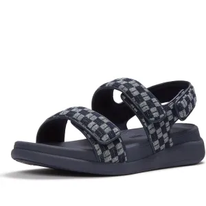 FITFLOP Women's F-Mode Go Checkerboard-Denim Back-Strap Sandals (A1K)