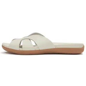 FITFLOP Women's Solay Waterproof-Leather Woven Slides (A6A)