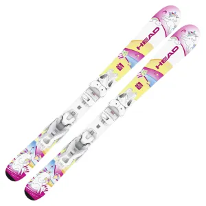 HEAD Junior Unicorn Easy with JRS 4.5 GW CA Brake 80 [I] White/Pink Ski Set (31457501+114478)
