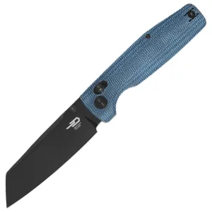 BESTECH KNIVES Slasher 3.5in Axis Lock Blue Micarta Handle Folding Knife (BTKG56C2)