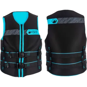 LIQUID FORCE Women's Classic Hinge Black/Aqua CGA Life Jacket