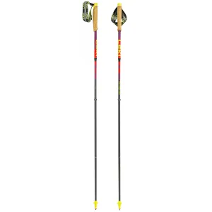 LEKI Neotrail Pro FX.One Superlite Bright Red/Violet/Neon Yellow Trail Running Poles (65625891)