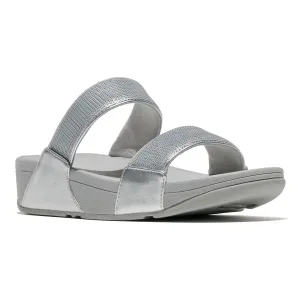 FITFLOP Women's Lulu Sequin Silver Slides (JL4-011)