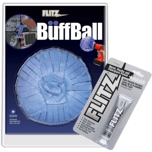 FLITZ Original Buff Ball With 1.76 Oz Paste Polish-X-Large 7In