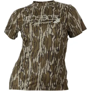 DOING SOMETHING GREAT Women's Ultra Lightweight Mossy Oak Bottomland Original Short Sleeve Shirt (54944-par)