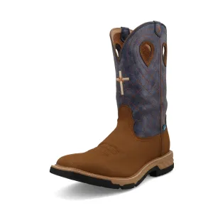 TWISTED X Men's 12in Western Clay/Peacock Work Boots (MXBW008)