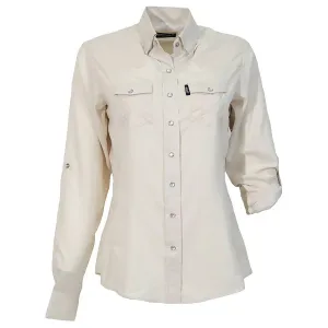 HOOEY Women's Sol Pearl Snap Cream LS Shirt (HT2618CR)