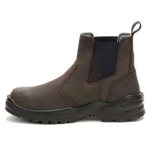 CAT Men's Striver Chelsea Waterproof Steel Toe Brown Work Boots (P91758)