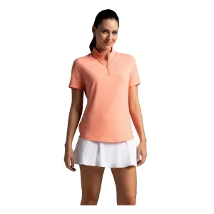 IBKUL Women's Short Sleeve Zip Mock Neck (87000)