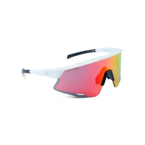 OPTIC NERVE FixieAIR Shiny White with Smoke Lens Red Mirror Sunglasses (22799)