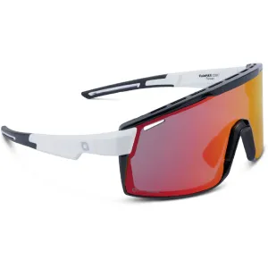OPTIC NERVE FixieMAX Black-White with Smoke Lens Red Mirror Sunglasses (22817)