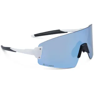 OPTIC NERVE FixieBLAST Shiny White with Brown Lens Ice Blue Mirror Sunglasses (22803)