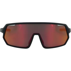 FIXIERIP Optic Nerve Matte Black/Smoke Lens Red Mirror Sunglasses (22642)