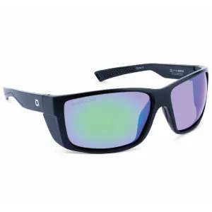 OPTIC NERVE Unisex Staunton Matte Black Frame with HYDROGLARE Polarized Brown Lens Green Mirror Sunglasses (22875)