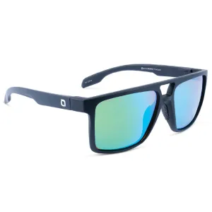 OPTIC NERVE Unisex Larimer Matte Black Sport Sunglasses with Hydroglare Polarized Brown Lens Green Mirror (22884)