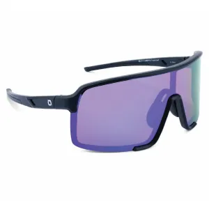 OPTIC NERVE Unisex Vapor Trail Matte Black Sport Sunglasses with Polarized Brown Lens Blue Mirror (22839)