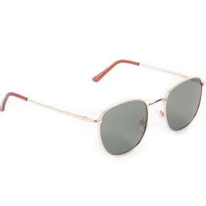 OPTIC NERVE Unisex Townsend Shiny Gold Frame with Smoke Lens Sunglasses (22713)
