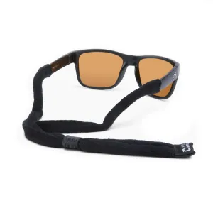 OPTIC NERVE Large Cotton Black Sunglasses Retainer with Adjustable Slider (23046)