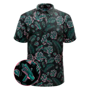 RETRO RIFLE Men's Shotgun Safari V2 Teal Button Down Shirt (4122961)