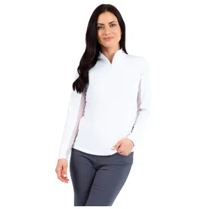 IBKUL Women's Solid Long Sleeve Mock Neck Top (80000)
