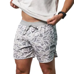 BURLEBO White Camo Running Shorts (RUNS-WC)