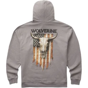 WOLVERINE Men's Steer Patriot Light Gray Hoody (W1220190-1001)